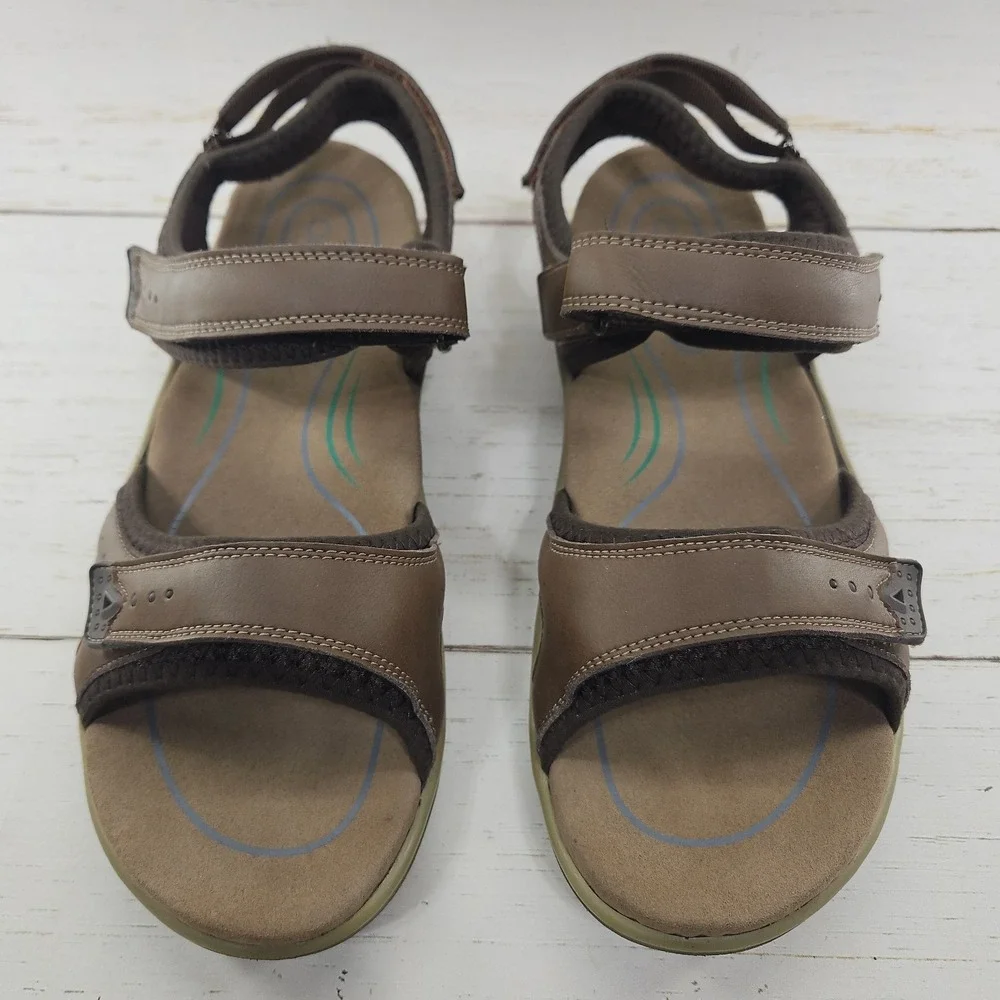 Orthofeet Malibu 962 Womens 11 2E Extra Wide Brown Leather Comfort Sandals - Picture 3 of 10